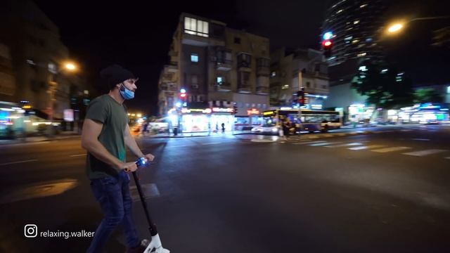 Tel Aviv At Night, Israel. Night walk смотреть онлайн