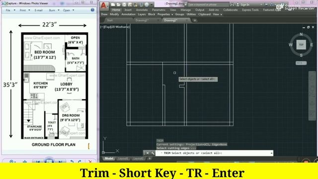 AutoCAD floor plan ¦¦ Easiest method to learn planning in AutoCAD(2020) смотреть онлайн