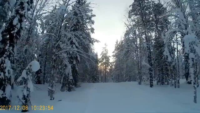 Снегоход Буран 4тд. 09.12.2017. Укладка лыжной трассы. Нижний Одес. смотреть онлайн