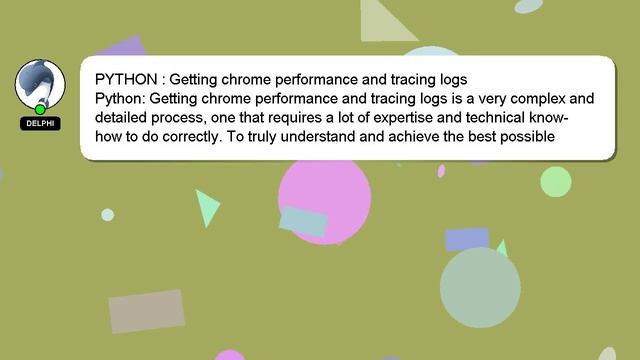 PYTHON : Getting chrome performance and tracing logs смотреть онлайн