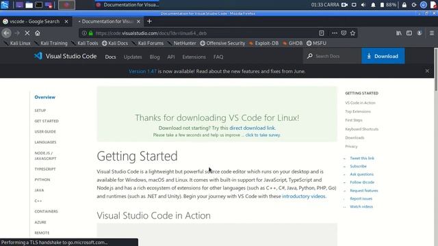 How To Install Visual Studio Code On Kali Linux Using Terminal смотреть онлайн