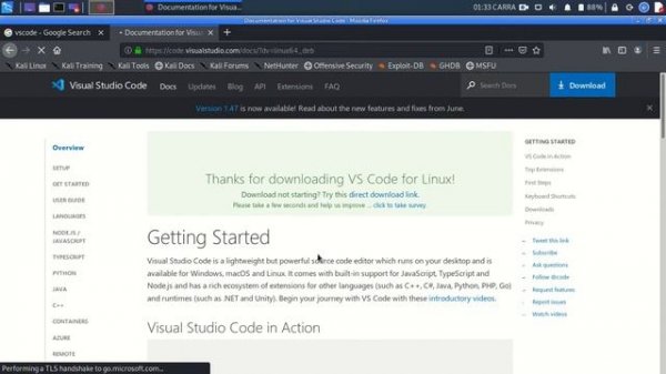 How To Install Visual Studio Code On Kali Linux Using Terminal
