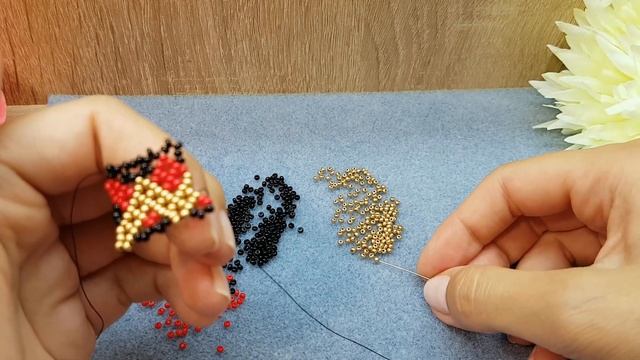 Beaded bracelet/Easy bracelet/Браслет из бисера/Браслет из бисера с рисунком/Браслет/Бисероплетение смотреть онлайн