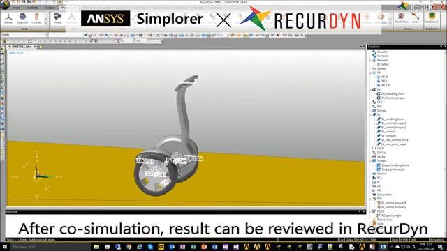 RecurDyn X Simplorer Co-simulation смотреть онлайн