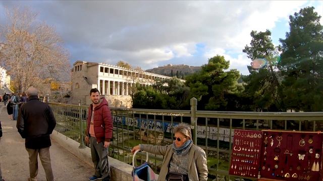 [4K] Athens Greece, Monastiraki and Agora Cafes Walking Tour смотреть онлайн