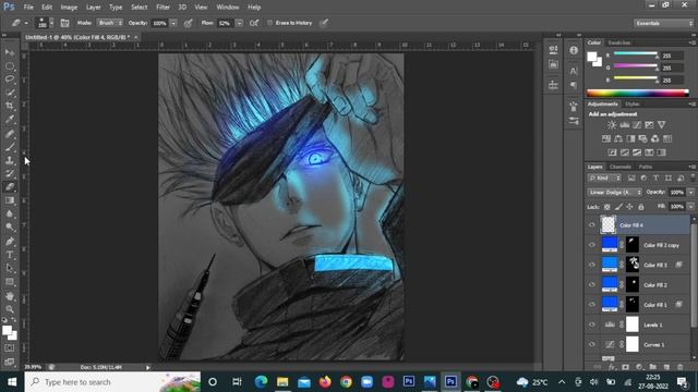 “GLOW ART GOJO” photoshop смотреть онлайн