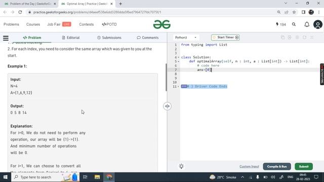 Optimal Array || GFG POTD || Feb 28 || Python || List || Median || Sorting || Rohan Shah смотреть онлайн