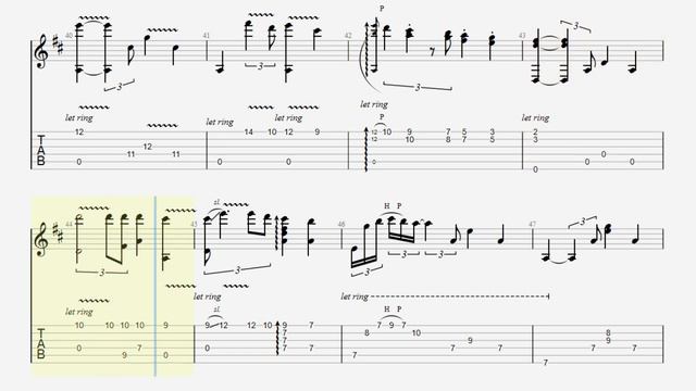 La Paloma TAB - fingerstyle classical guitar tabs (PDF + Guitar Pro) смотреть онлайн