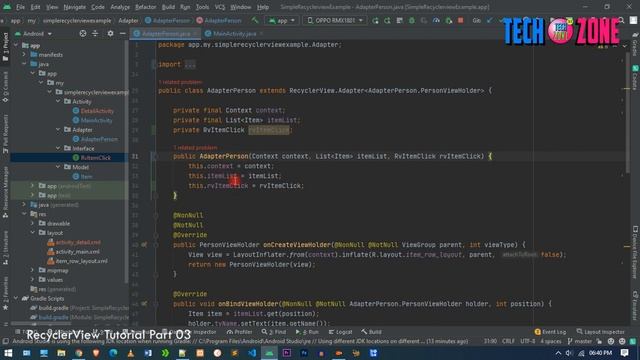 Part 03 | How to implement RecyclerView OnClickListener with interface, glide tutorial | 2021 смотреть онлайн