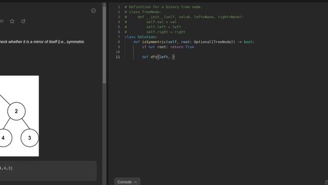 Leetcode 101 - Symmetric Tree - Python Solution смотреть онлайн