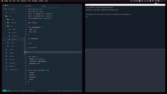 04 of 04 - Building a map dragger using Vue.js 2.0 + Vuex - Serialize & Deserialize Coordinates смотреть онлайн
