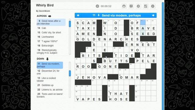 Crossword Time! 'Whirly Bird' Puzzle from 9/10/21 Another Theme About Birds смотреть онлайн