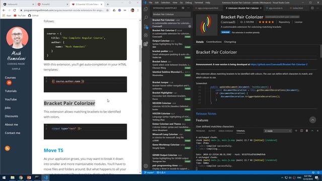 Lab0703 03 Install VS Code Extension for Angular смотреть онлайн