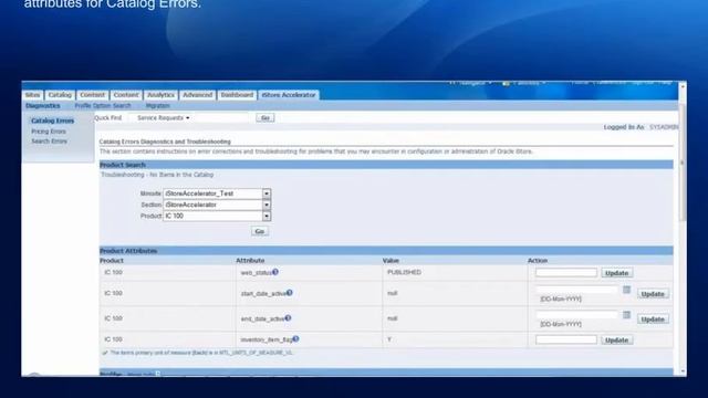 Oracle iStore Accelerator Demo - Error Troubleshooting смотреть онлайн