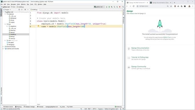 Python REST API #03 How to create database tables using python and django смотреть онлайн
