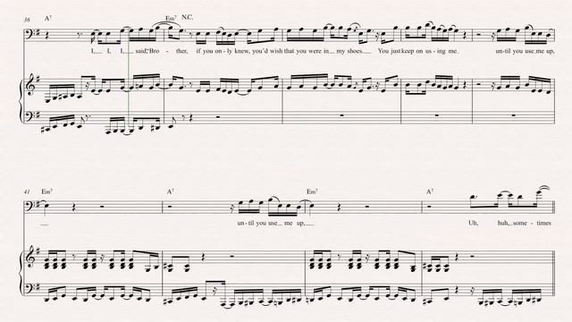 Cello - Use Me - Bill Withers Sheet Music, Chords, & Vocals смотреть онлайн