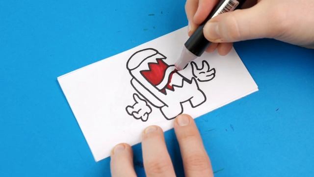 Among Us Hide and Seek DIY Nintendo Switch Game! ? Easy Paper Craft Idea смотреть онлайн