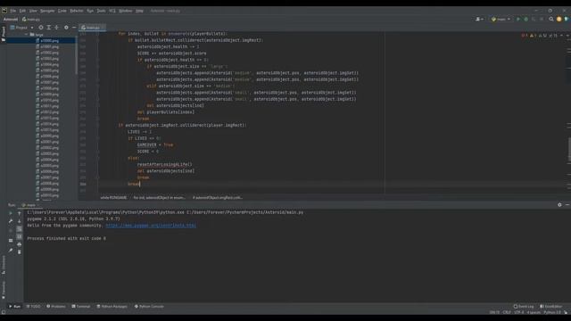 Asteroids - Adding Collision Detection and Game Over State | Python | Pygame | Coding | Walkthrough смотреть онлайн