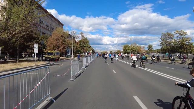 FPV 4K Autumn Bicycle Festival In Moscow, Russia