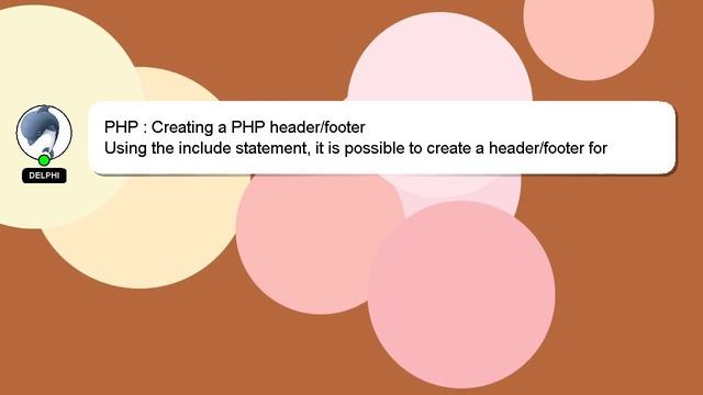PHP : Creating a PHP header/footer смотреть онлайн