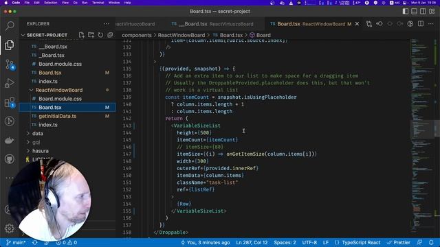 Secret Project #39 - Исследовал динамическую высоту карточек под виртуальный react-beautiful-dnd смотреть онлайн