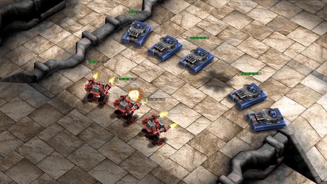 Honest War - 3D стратегия (RTS) БОЙ - 3 РАЗРУШИТЕЛЯ VS 6 ТАНКОВ смотреть онлайн