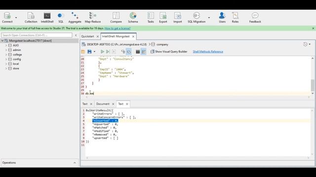Deletion Of Documents in MongoDB смотреть онлайн