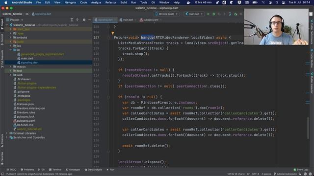 Realtime Communication with WebRTC in Flutter & Dart смотреть онлайн