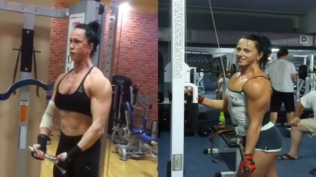 RUSSIAN FEMALE BODYBUILDER WITH BIG BICEPS | L GOSHKO | STRONG WOMAN смотреть онлайн