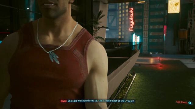 cyberpunk 2077 - staying in night city with river смотреть онлайн