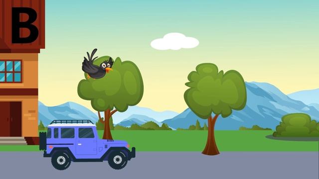 Алфавит, Буква B, Азбука для малышей, Учим Букву В на автомобиле. Развивающие мультики для детей. смотреть онлайн