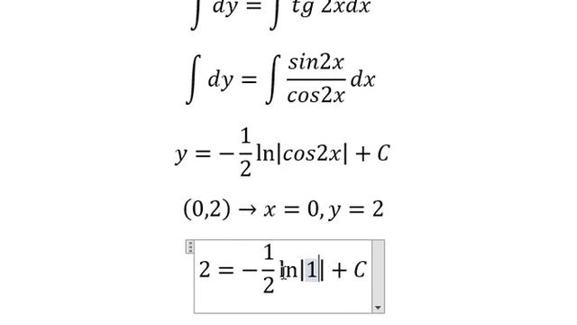 Differential Equations: dy/dx=3/(2-x), dy/dx=tg 2x, dy/dx=2x/(x^2-9) , dy/dx=sec^2x/(tanx+1) смотреть онлайн