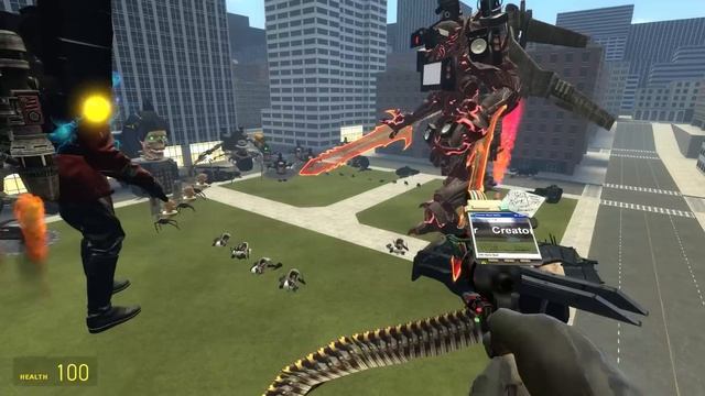 NEW UPGRADED MUTANT SPEAKERMAN TITAN VS ALL CAMERAMAN AND TV MAN BOSSES In Garry's Mod! смотреть онлайн