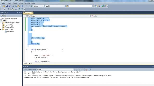 Simple Maze game with C++ (med3) смотреть онлайн