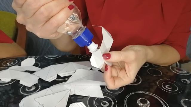 3Д поделка - Олень. Поделка из картона. Оригами. смотреть онлайн