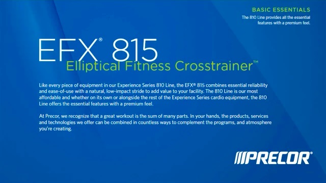 PRECOR EFX 815 смотреть онлайн