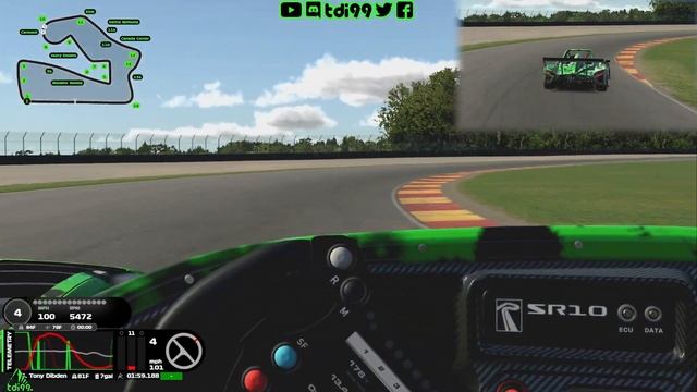 iRacing Track Guide Road America | Radical SR10 | W8 S4 2022 | 1:59.326 смотреть онлайн