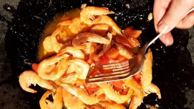 креветка в соусе