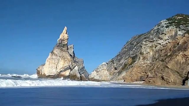 Дошли до пляжа на Мысе Pока. (Cabo de Roca) Португалия. смотреть онлайн