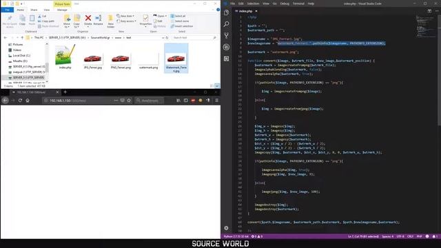 PHP Add Watermark On Image смотреть онлайн