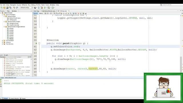 Tutorials- Developing Balloons shooter - Java- Lesson 4- Add Balloons || لعبة البالونات - جافا смотреть онлайн