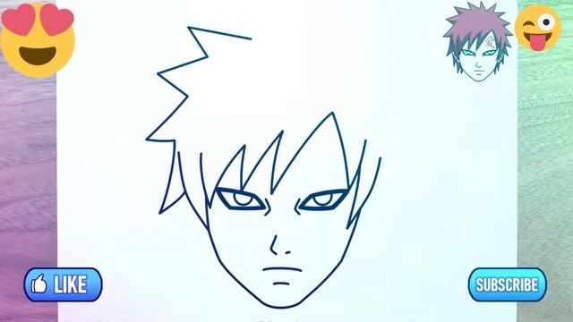 #KAKASI #как #нарисовать #Гаара из аниме Наруто