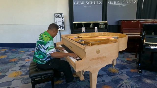 Kris Nicholson At Namm 2023 showcasing the GEBR. SCHULTZ Prototype Grand Piano смотреть онлайн