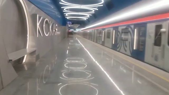 Поезд Москва 2019 (81 765.4) прибывает на станцию Окская смотреть онлайн