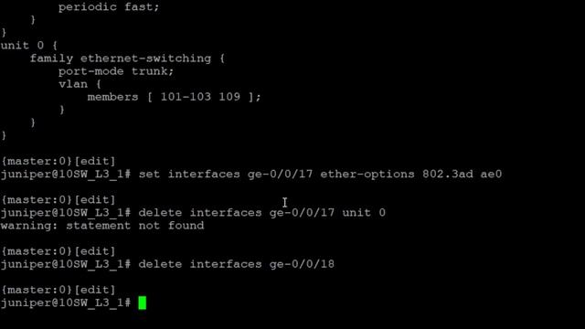 Juniper 11 Настройка LAG LACP