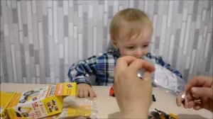 Строительная техника HAPPY BOX - собираем машинки погрузчики, автовоз и автокран.