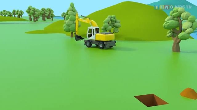 Wheel Loader & Construction Trucks for Kids | Farm Water System Construction for Children смотреть онлайн