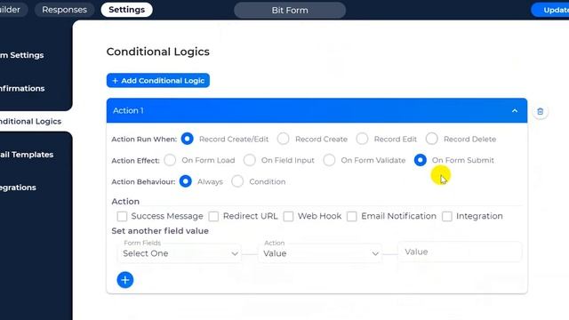 Conditional Logics Use Web Hook On Form Submit in Bit Form | WordPress From Builder смотреть онлайн