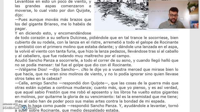 El Quijote - primera parte, capítulo VIII (molinos de viento) смотреть онлайн