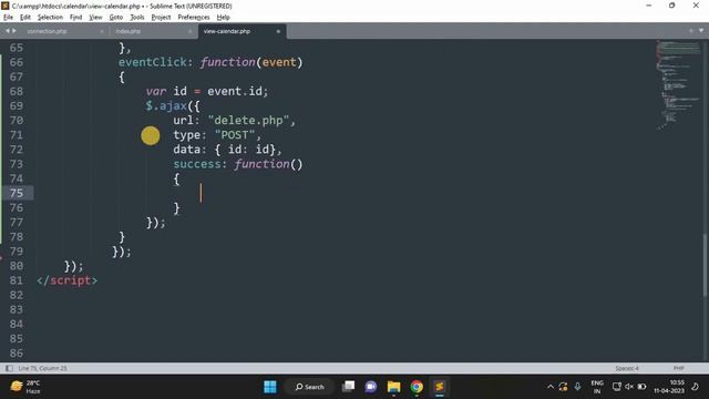 08 - Delete events in JavaScript FullCalendar смотреть онлайн